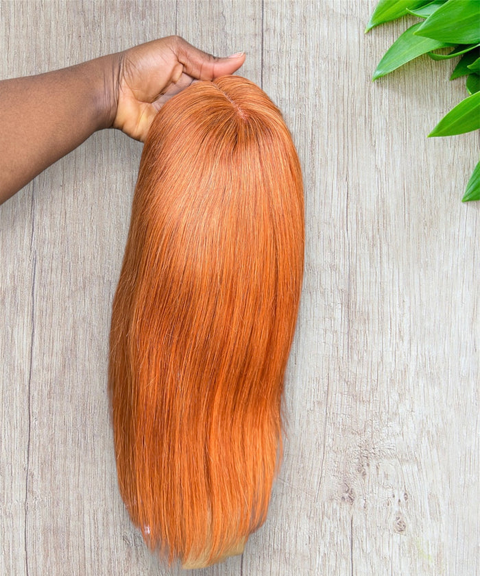4x4 Beginner Friendly Ginger Straight Bob Transparent Lace Human Hair Wig180% Density