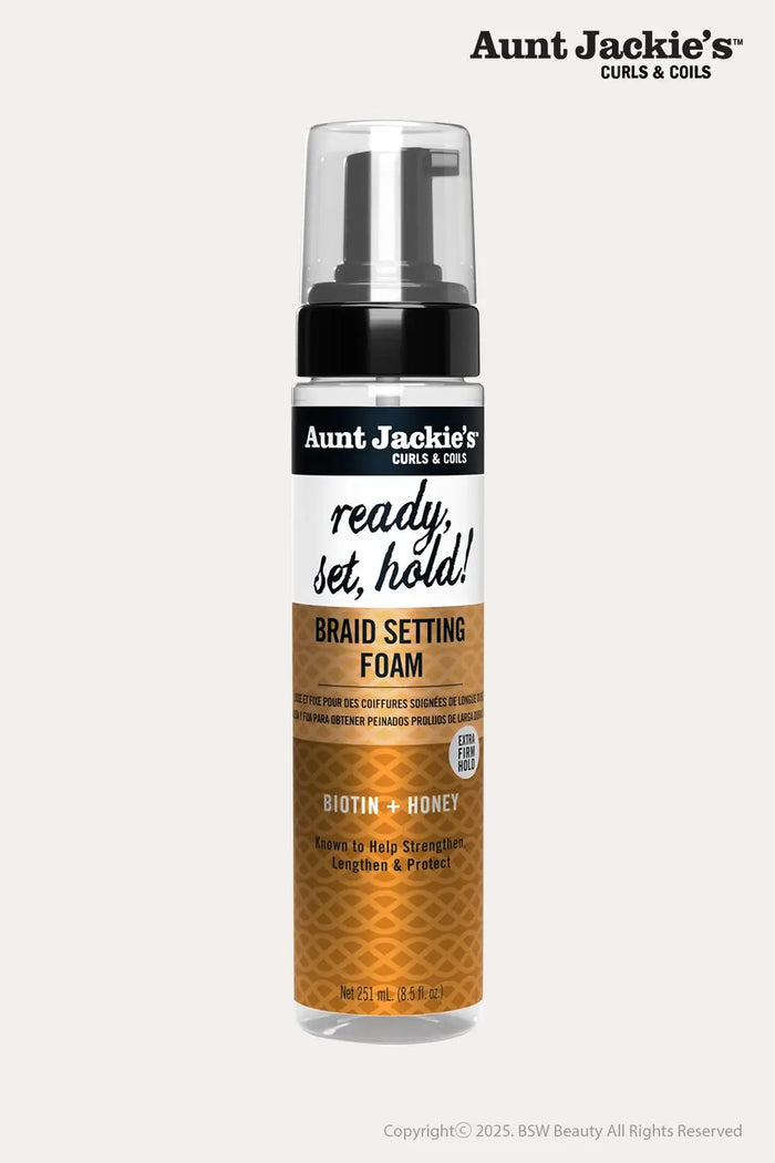 AUNT JACKIES BIOTIN+HONEY BRAID SETTING FOAM 8.5oz - BSW BEAUTY CANADA