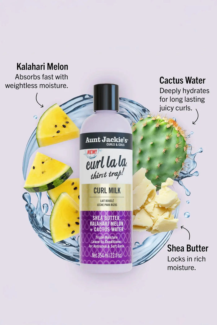 AUNT JACKIES CURL LA LA THIRST TRAP CURL MILK 12oz AUNT JACKIE'S