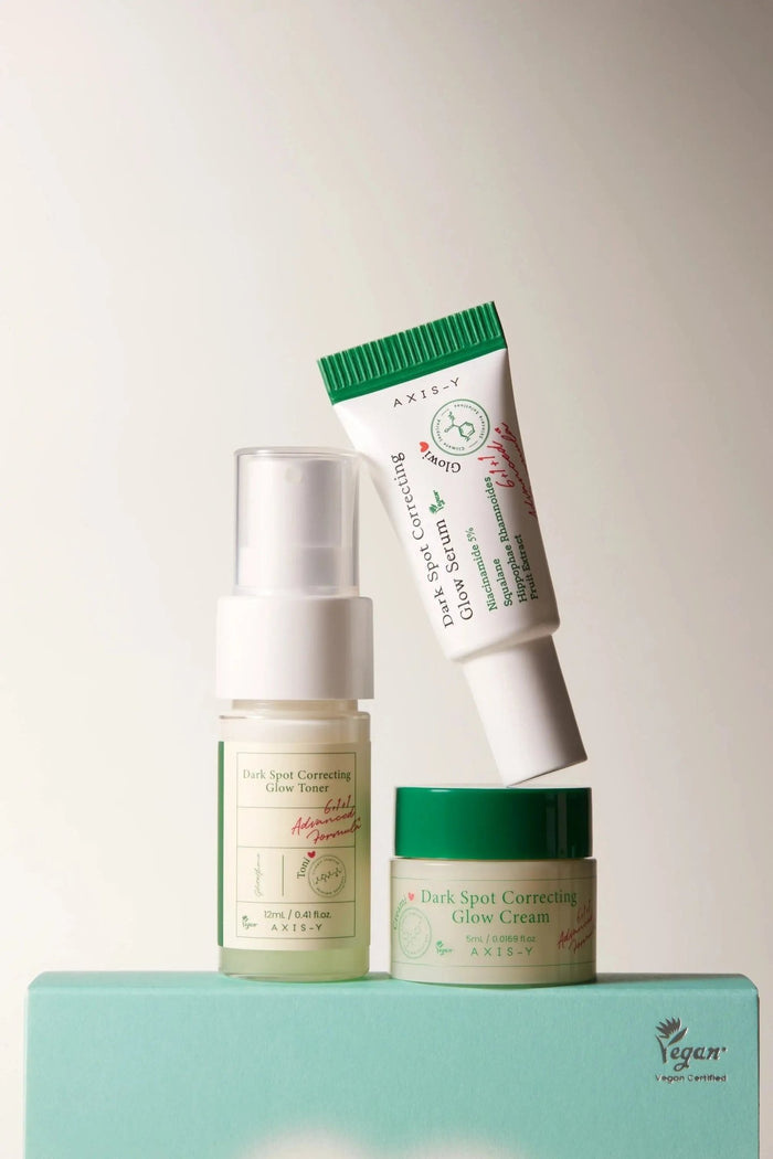 Axis - Y The Mini Glow Trio Set (3pcs) مجموعة ثلاثي متوهج صغير من Axis - Y - Princess Cosmetics Qatar