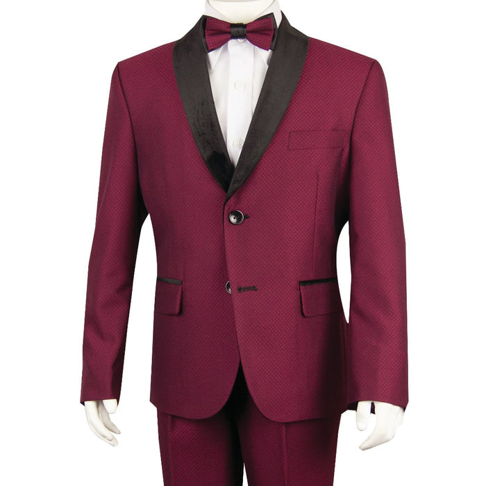 burgundy kids tuxedo suit - KCT Menswear