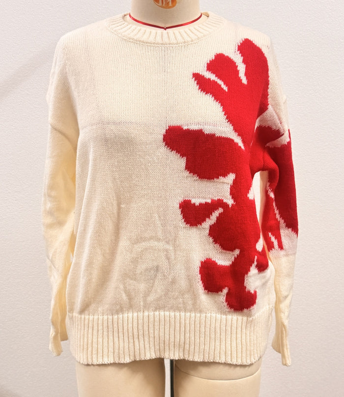 Christmas 3D Floral Crewneck Sweater - Personalized Holiday Pullover