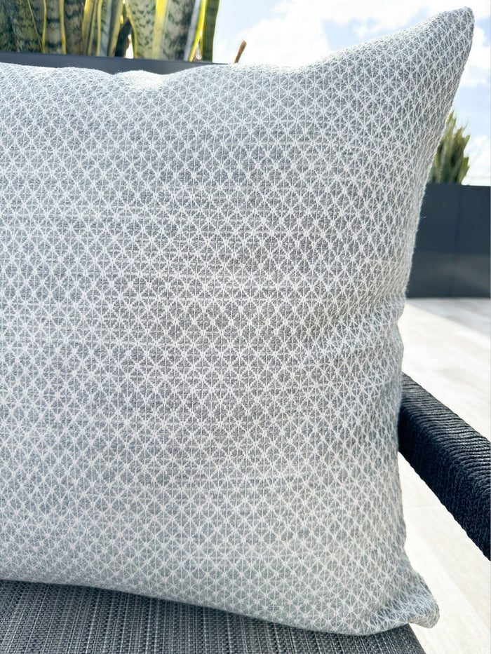 Coastal Breeze Grey Indoor and Outdoor Pillow