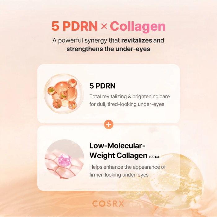 Cosrx 5 PDRN Collagen Vitalizing Hydrogel Eye Patch (60 Patches) لصقة العين الهيدروجيلية المنشطة بالكولاجين Cosrx 5 PDRN - Princess Cosmetics Qatar