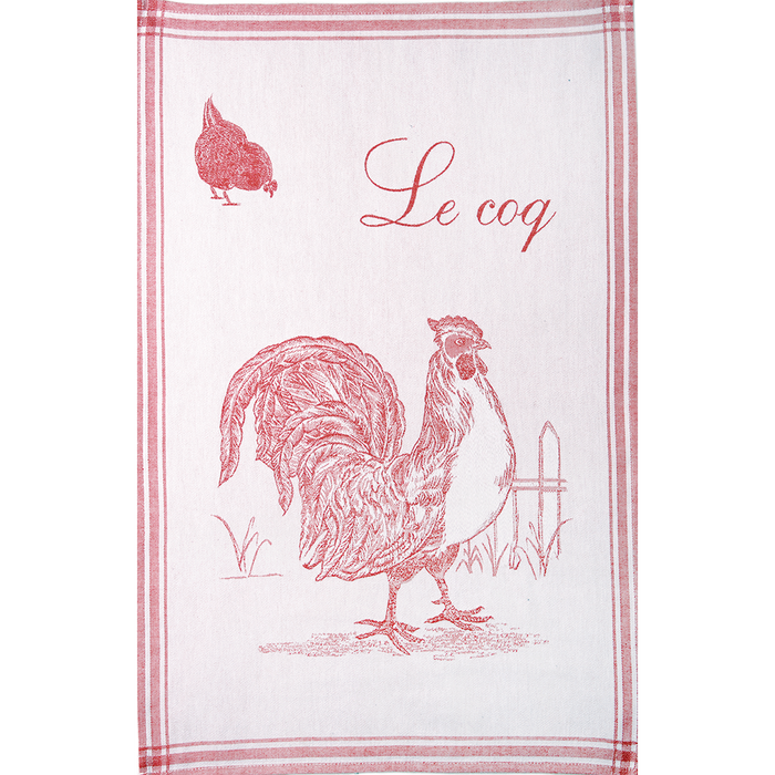 Coucke - Le Coq Red Tea Towel