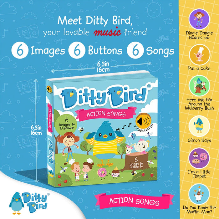 Ditty Bird Action Songs - USB-C Rechargeable