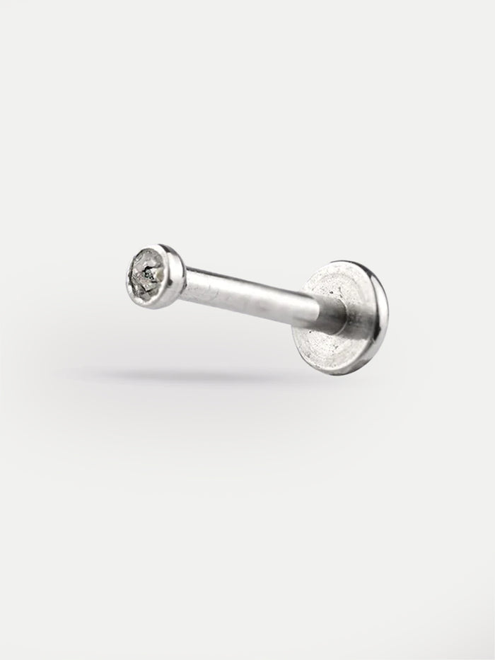Gem Flatback Barbell 16G | Clear-Image 3