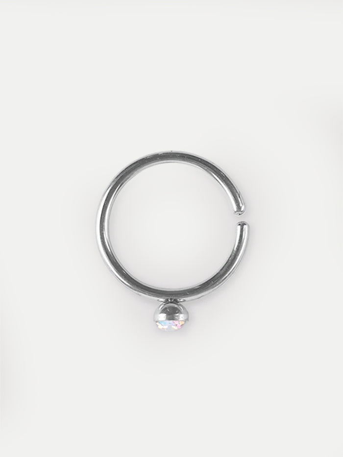 Gem Split Ring 20G | Aurora Borealis-Image 1