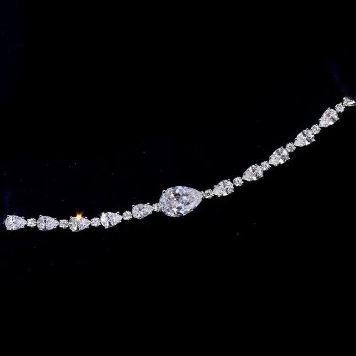 Wedding Jewelry - Silver Cubic Zirconia Bridal Three-Piece Jewelry Set