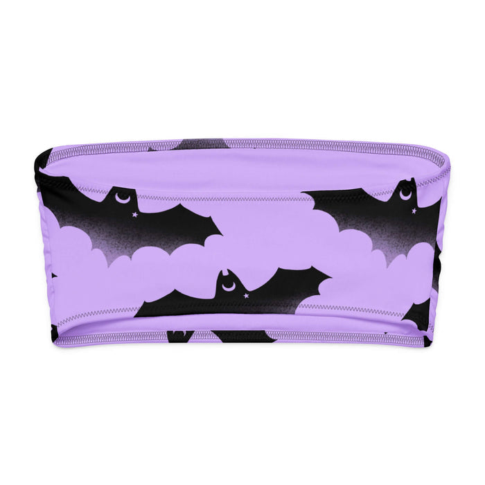 Morrigan alternative bikini top in lavender with bats and crescent moons