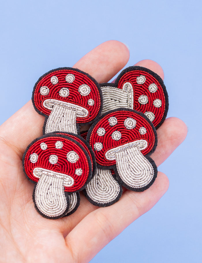 Mushroom Hand made Brooch