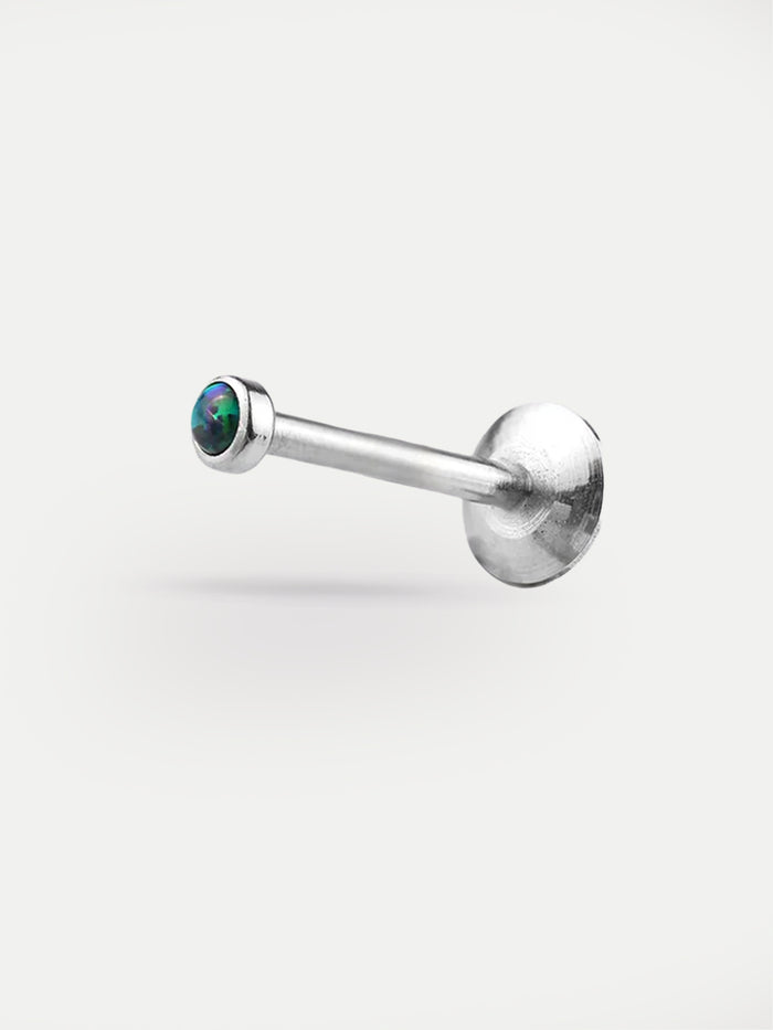 Opal Flatback Barbell 16G | Black-Image 1