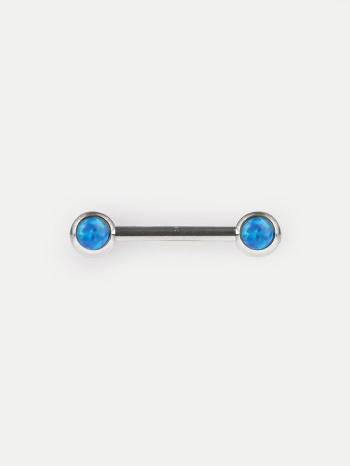 Opal Nipple Barbell 14G | Blue-Image 1