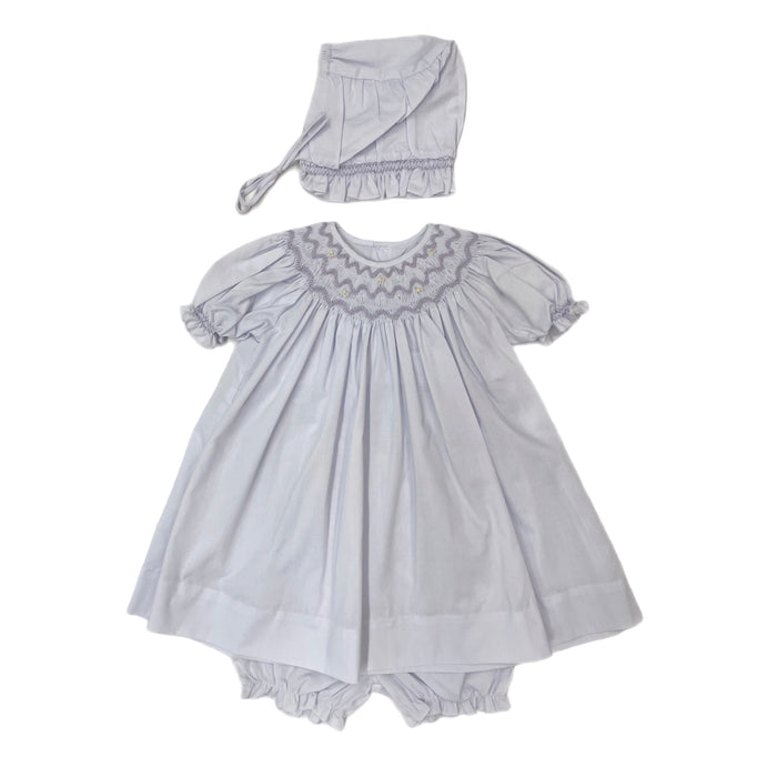 Petit Ami Lavender Smocked Flower Dress