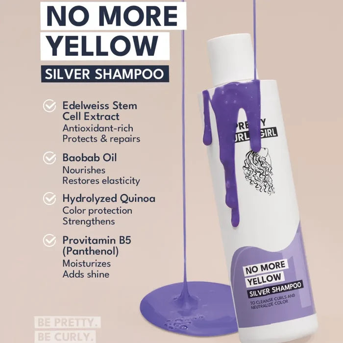 Pretty Curly Girl No More Yellow Silver Shampoo