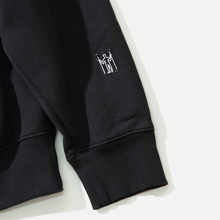 Leomi Sadler for Heresy Heavyweight Scarecrow Hoodie in Black blues store www.bluesstore.co