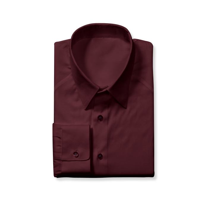 Men's maroon slim fit dress shirt - KCT Menswear