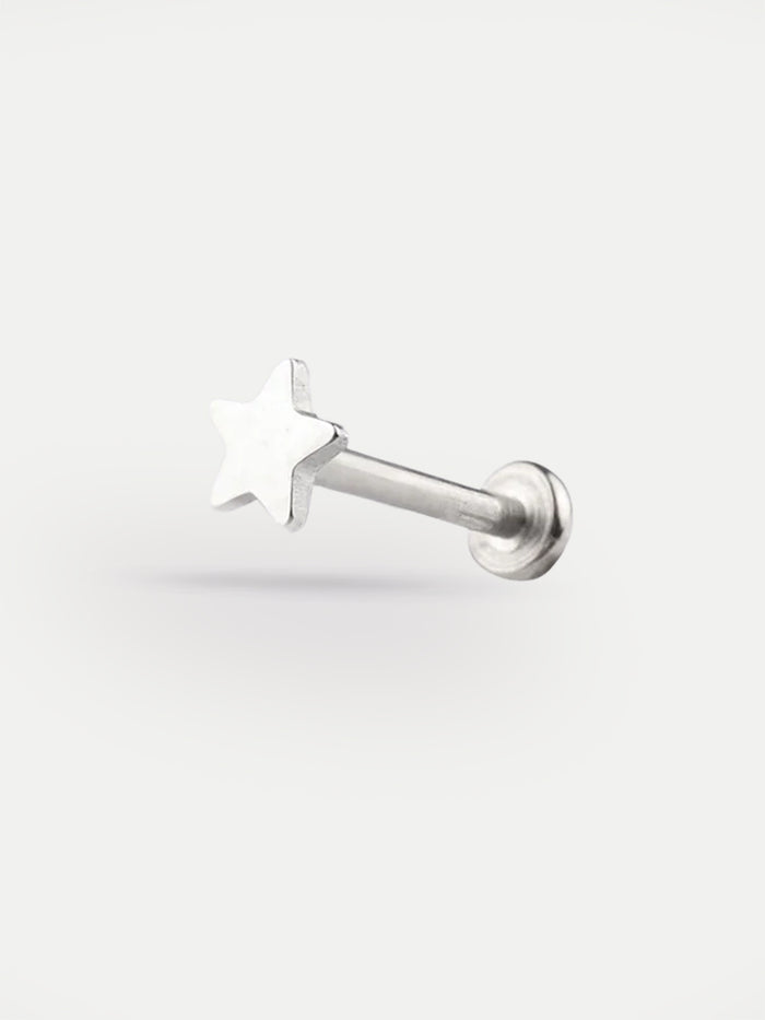 Star Ear Stud 18G | Steel-Image 1
