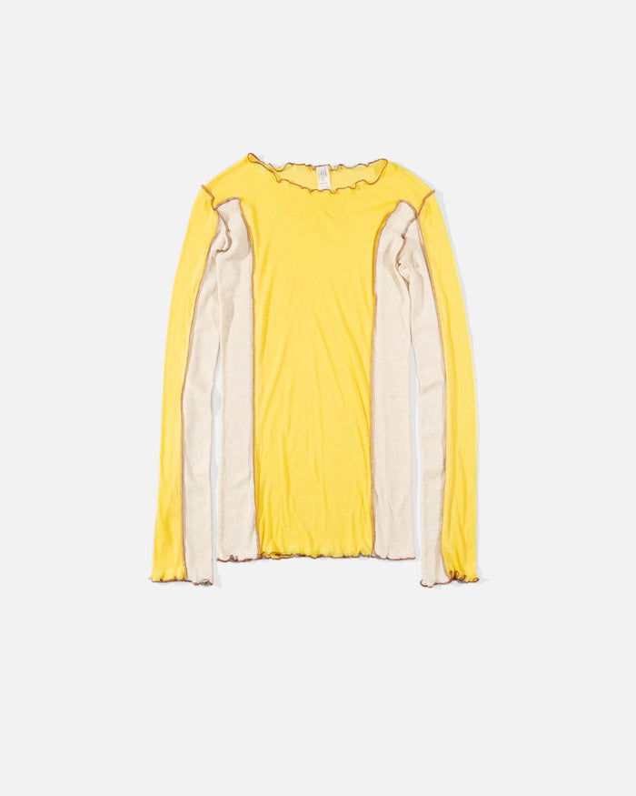 Sun Longsleeve in Sun Yellow and Undyed Rib from the Baserange Spring / Summer 2023 collection blues store www.bluesstore.co