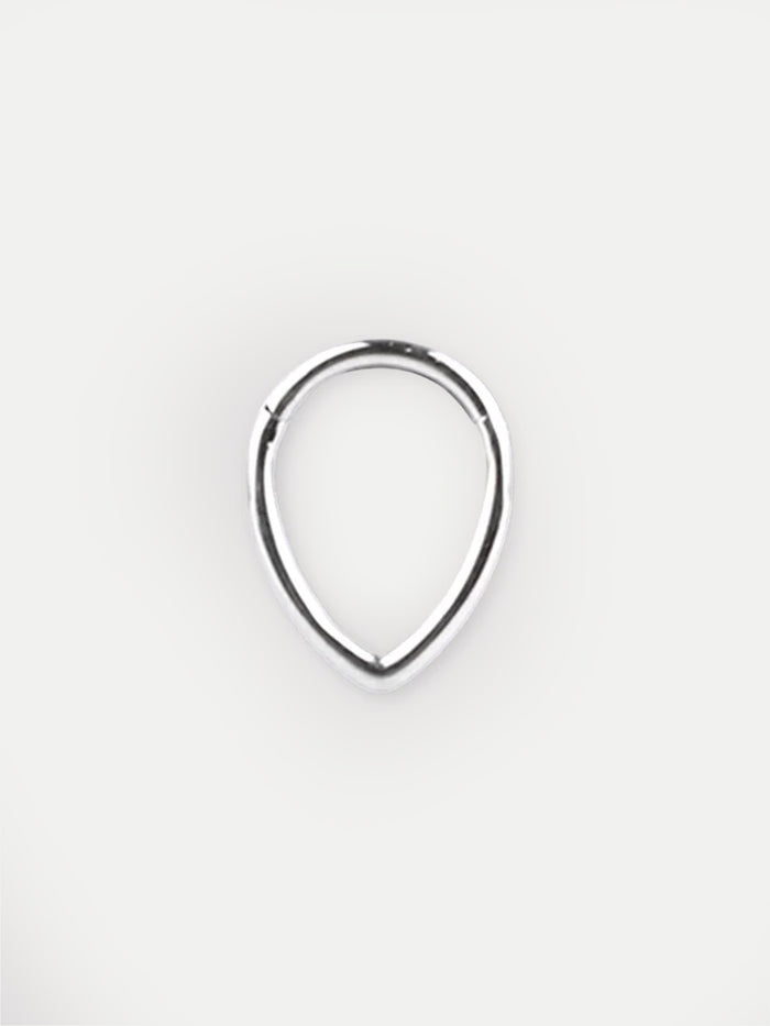 Tear Drop Hinged Ring 16G | Steel-Image 1