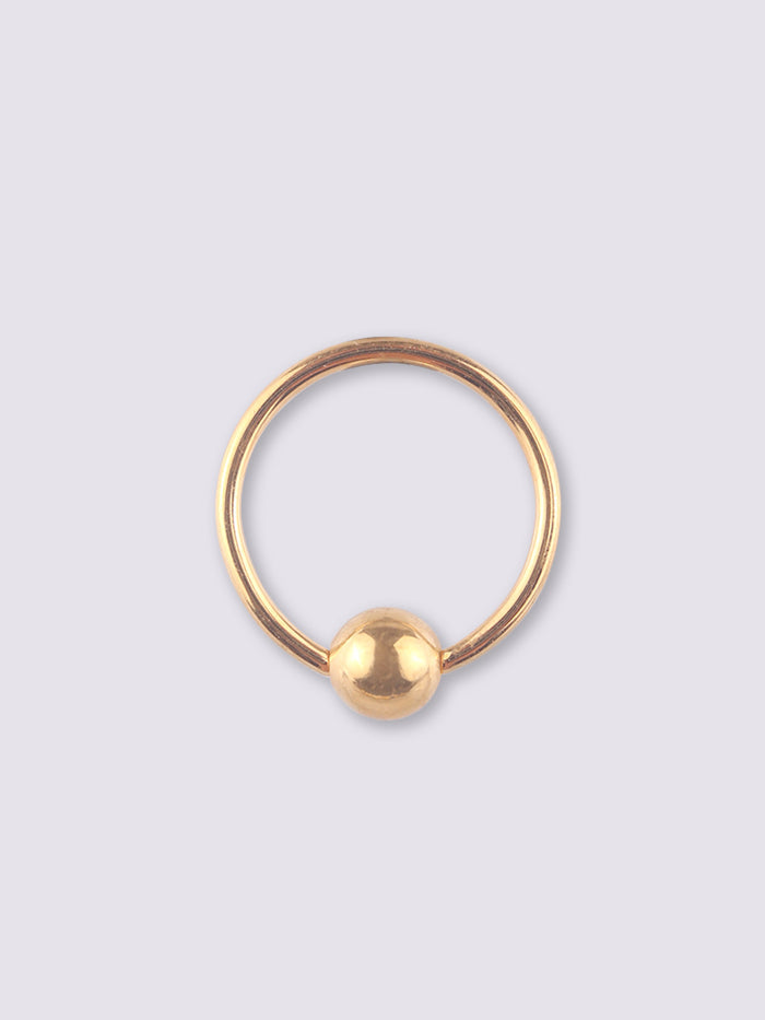 Titanium Plated Bead Ring 20G | Gold-Image 1
