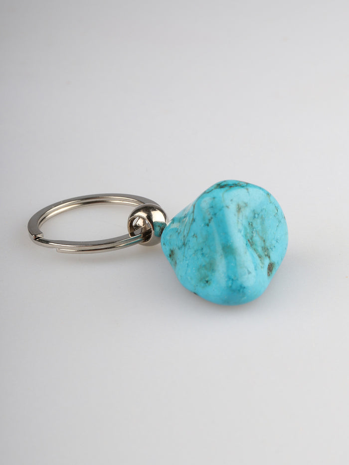 Tumbled Crystal Keyring | Blue Howlite-Image 2