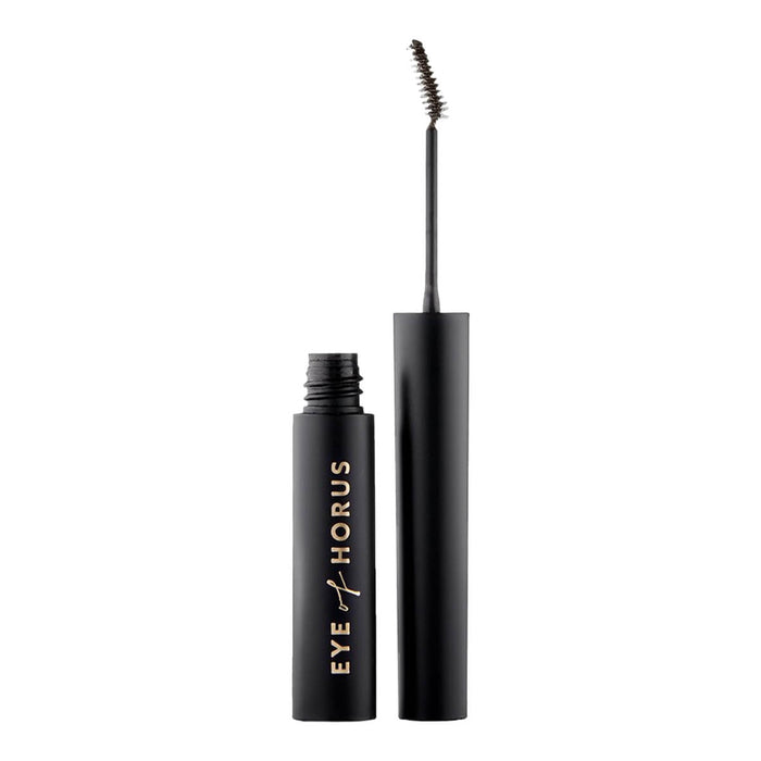 Open component of vegan lash and brow serum, showing the spoolie brush.