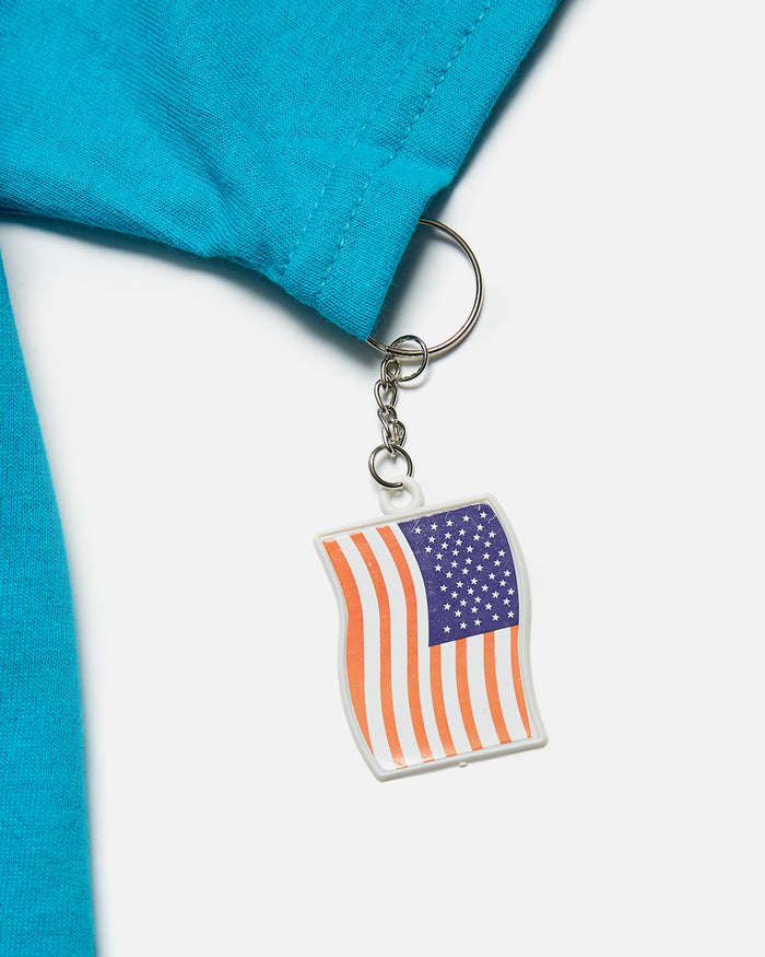 Dear Skating USA #1 T-shirt in Tropical Blue blues store www.bluesstore.co