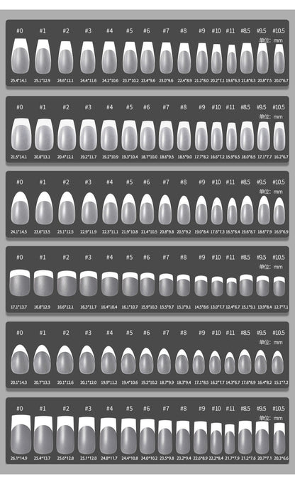 120 pcs French matte false nails