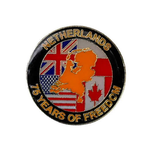 "75 Years of Freedom" in the Netherlands Badge, Item 2 - Army & Outdoors - Flags, Badges & Insignia