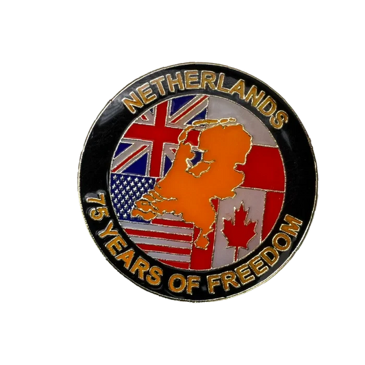 "75 Years of Freedom" in the Netherlands Pin - Army & Outdoors - Flags, Badges & Insignia