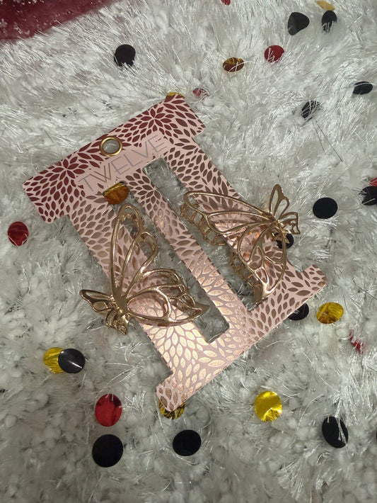 Metal butterfly hair claw clips set with decorative embellishments