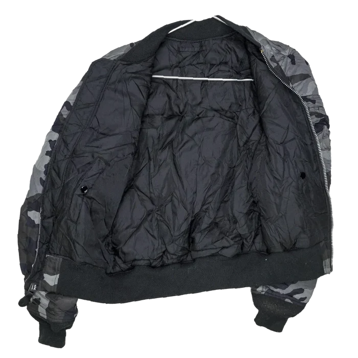 Alpha Industries Urban Camo Reversible MA-1 Flight Jacket - Small - Army & Outdoors - Flight Jackets