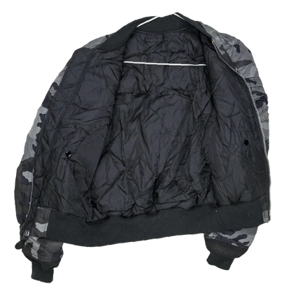 Alpha Industries Urban Camo Reversible MA-1 Flight Jacket - Small - Army & Outdoors - Flight Jackets