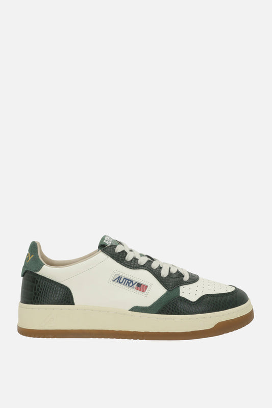Autry Medalist sneakers in smooth and croco-embossed leather