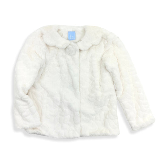 Bella Bliss Ivory Scalloped Furry Gretchen Coat