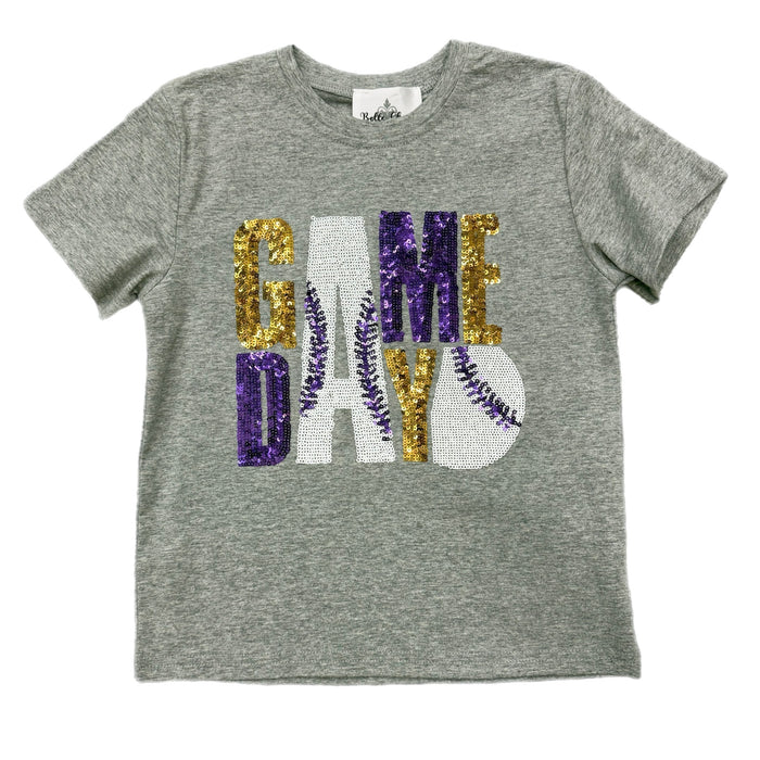 Belle Cher Purple/Gold Baseball Shirt