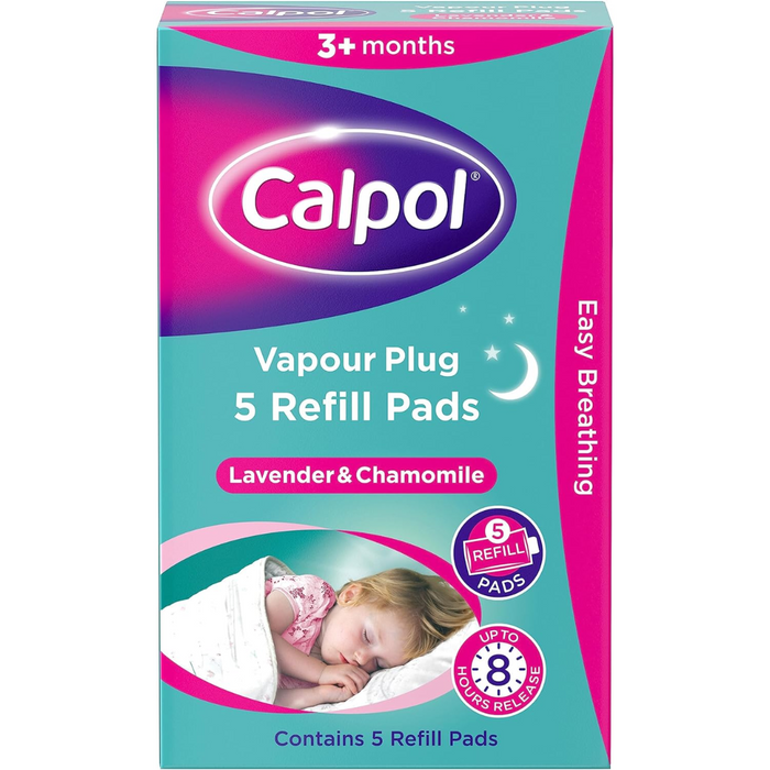 Calpol Vapour Plug Refill Pads Lavender & Chamomile 3+ Months, Pack of 5 (T)