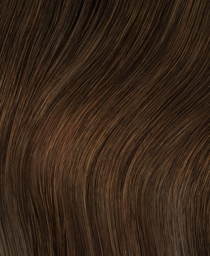clip-in hair extensions medium brown.