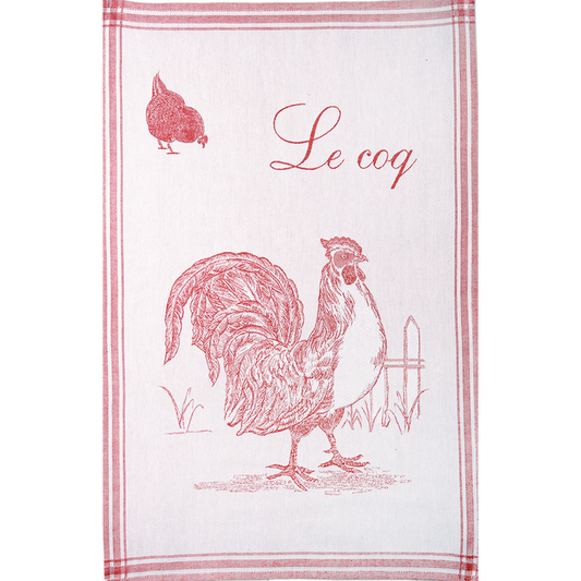 Coucke - Le Coq Red Tea Towel