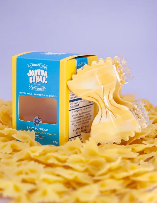 Farfalle bow tie pasta hair claw clip