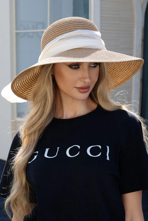 Floppy Hat With Silk Band