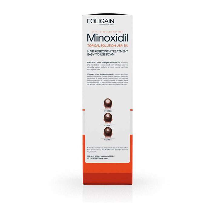 FOLIGAIN Advanced Hair Regrowth Treatment Foam For Men with Minoxidil 5% - Foligain US