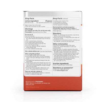 FOLIGAIN Minoxidil 5% Hair Regrowth Treatment For Men - Foligain US