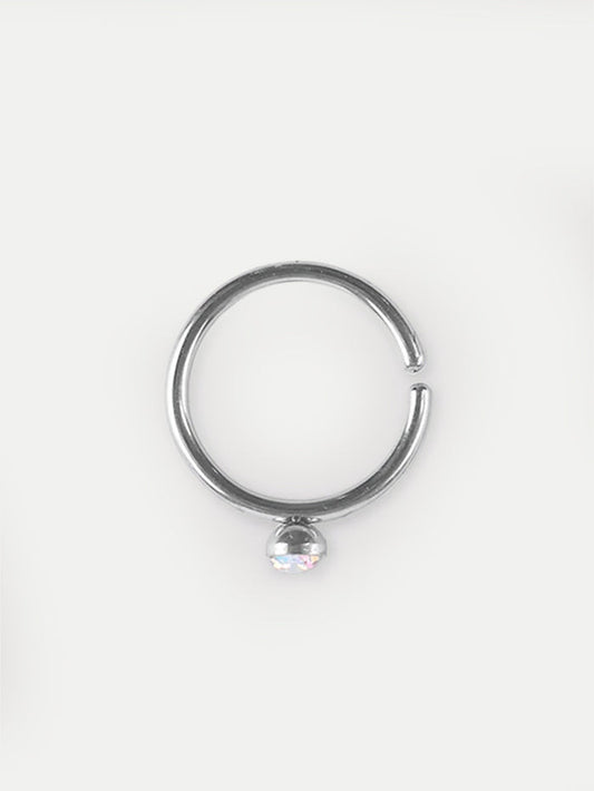 Gem Split Ring 20G | Aurora Borealis-Image 1