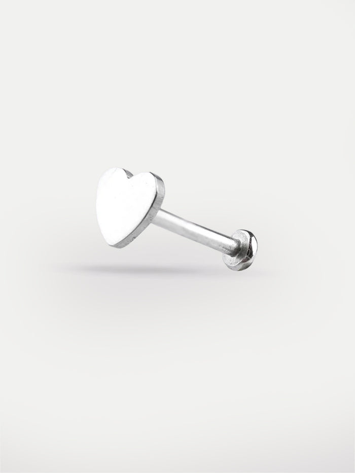Heart Ear Stud 18G | Steel-Image 1