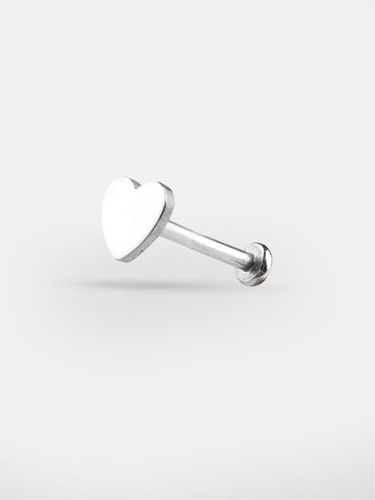 Heart Ear Stud 18G | Steel-Image 1