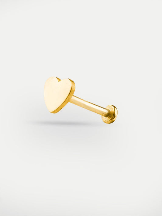 Heart Ear Stud 18G | Gold-Image 1