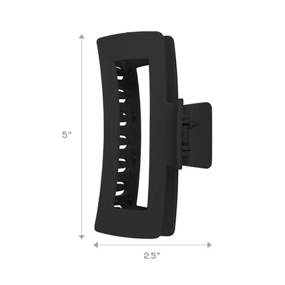 jumbo matte black claw clip 5 inch rectangular hair clamp by RED BEAUTY by KISS for thick hair