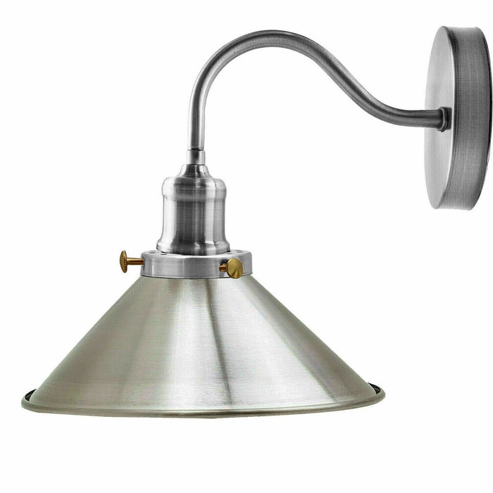 Industrial Swan Neck Wall Sconce Fixed Arm E27 Professional Metal~1196
